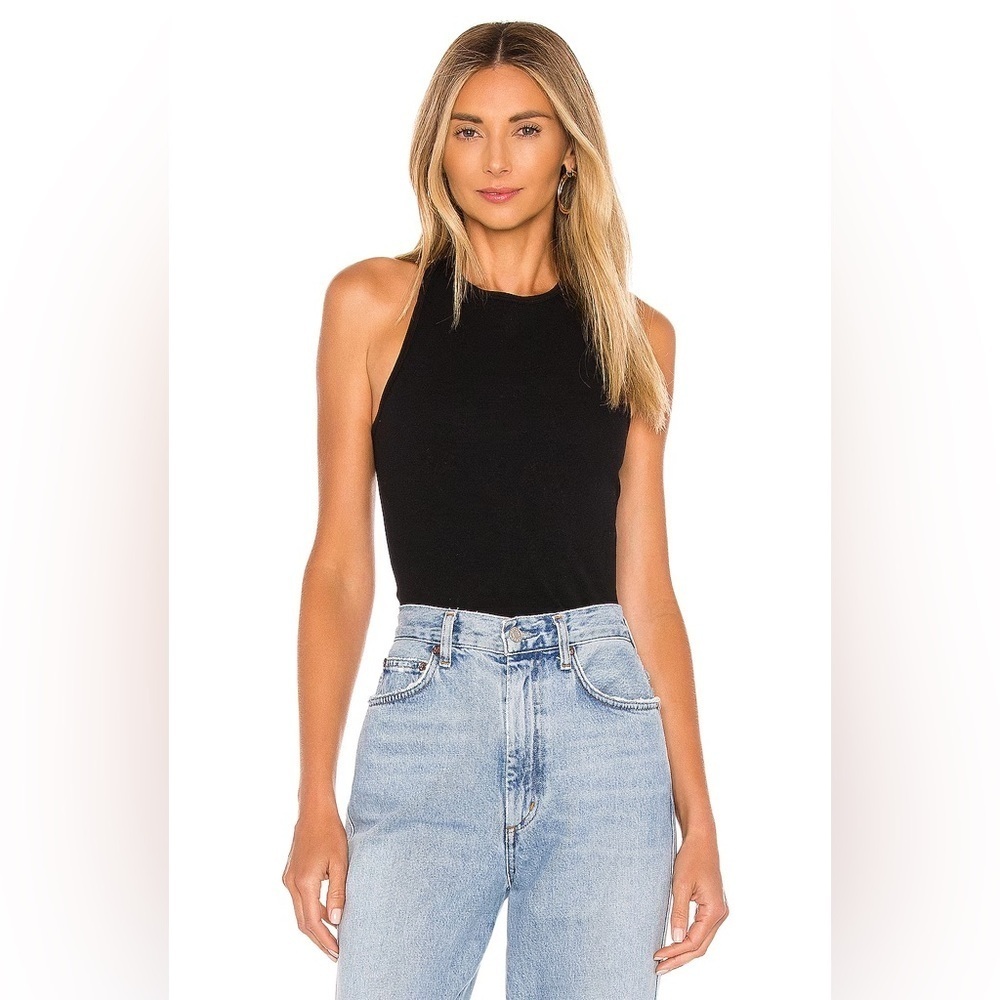 Free People Hayley Racerback Brami, Black, Size XS/S